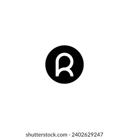 Logotipo R inicial simplemente diseño de concepto