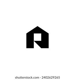 Logotipo R inicial R inmobiliaria empresa de construcción