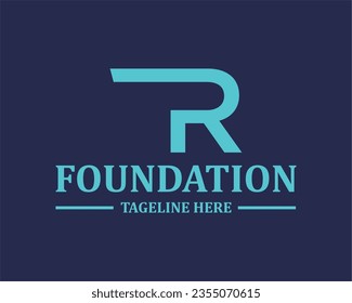 Logo R initial R vektor design modern 