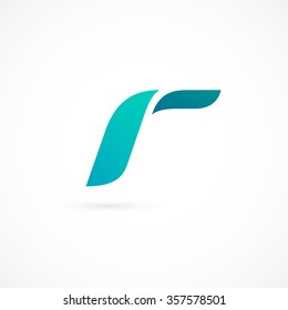 Logo r letter. Isolated on white background. Vector illustration, eps 10.
