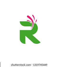 Logo r letter Vector illustration

