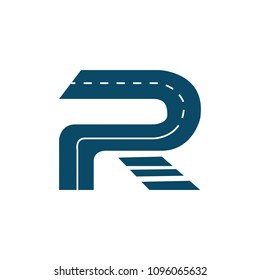 logo r road dark blue