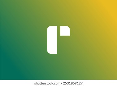 Logo R Simple and Futuristic with gradient