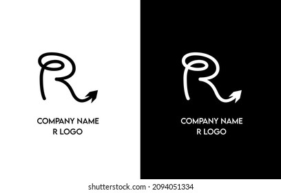 logo R simple, R letter icon
