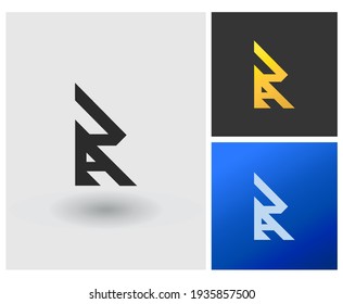 Logo RA house initial shape for property company