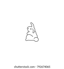 logo rabbit abstract