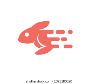 the logo of the rabbit running fast beats all