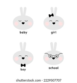 Logo rabbits for children's products.