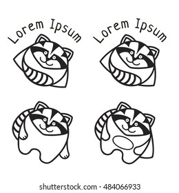 Logo raccoon template