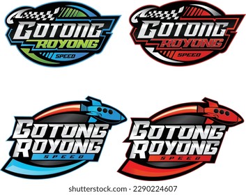 Logo racing drag bike motorcycles club or community vector template. Helmet logo concept