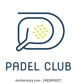 logo racket padel tennis in isolated background