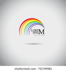 Logo Rainbow Abstraction. Vector
