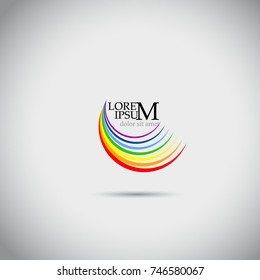 Logo rainbow abstraction. Vector