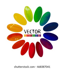 Logo rainbow flower. Vector