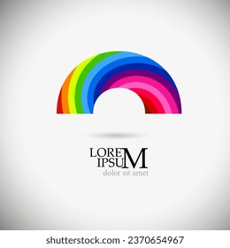 Logo rainbow object. Vector illustration