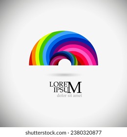 Logo rainbow object. Vector illustration