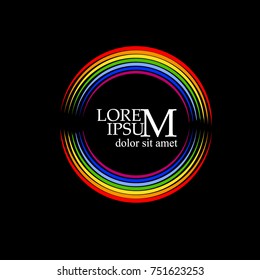 Logo of the rainbow. Vector