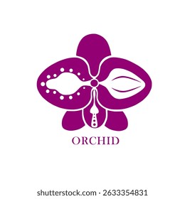 É um logotipo de uma orquídea rara na parte nordeste da Tailândia com três espécies. O logotipo é roxo.