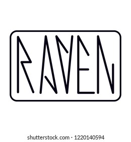 logo raven vector illustration  text