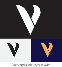 The logo reads a simple letter V with a concept of sharp angles and smooth lines