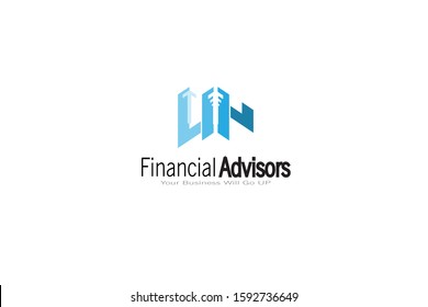 The logo reads UP, with the blue up arrow. the theme of a finance company that provides solutions to financial problems