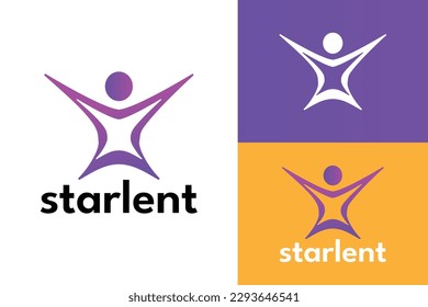 Logo ready elegant simple creative brand identity company corporate cafe fashion food initial letter word mark sign modern star talent celebrity