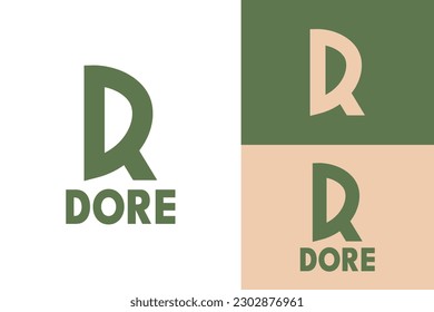 Logo ready elegant simple creative brand identity company corporate cafe fashion food initial letter word R D mark sign modern