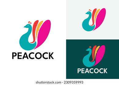 Logo ready elegant simple creative brand identity company corporate cafe fashion food initial letter word mark sign modern animal peacock beautiful