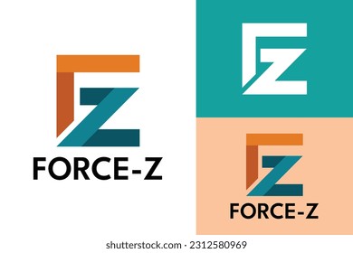 Logo ready elegant simple creative brand identity company corporate cafe fashion food initial letter word F Z mark sign modern square