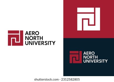Logo ready elegant simple creative brand identity company corporate cafe fashion food initial letter word A N U J mark sign modern square