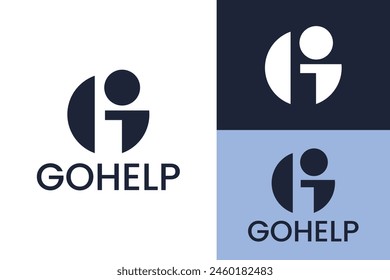 Logo ready elegant simple creative brand identity company corporate cafe fashion food initial G H people letter word mark sign modern 