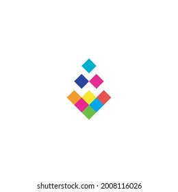 Logo ready for multicolor design. dyeing; Colors.