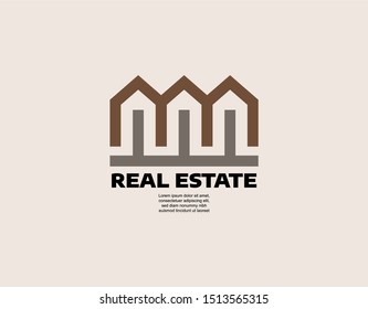 Logo of Real Estate, Apartment, Building with Modern and Classy Concept in Monoline Style. Suitable for House, Real Estate, Apartment Business Company Symbol.