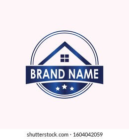 logo real estate circle elegant vector design