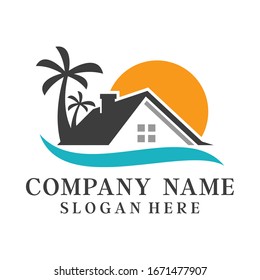 Real Estate Beach Homes Logo Vector Stock Vector (Royalty Free ...