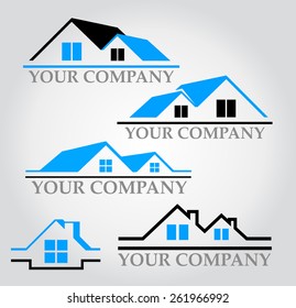 Logo for the real estate company.  Logo for company trademark. Logo of construction company.