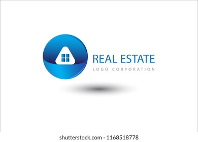 logo real estate with gradient. use for your modern slogan, house,home business