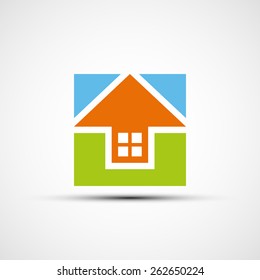 Logo real estate. Vector image.