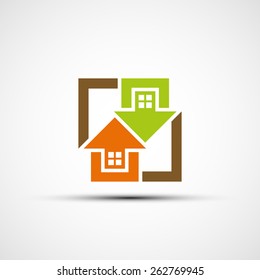 Logo real estate. Vector image.