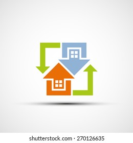 Logo real estate. Vector image.