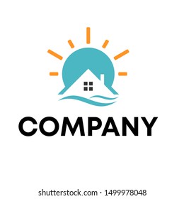 LOGO REAL ESTATE VECTOR SIGN HOTEL BUILDING TEMPLATE