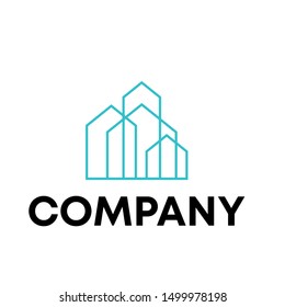 LOGO REAL ESTATE VECTOR SIGN HOTEL BUILDING TEMPLATE