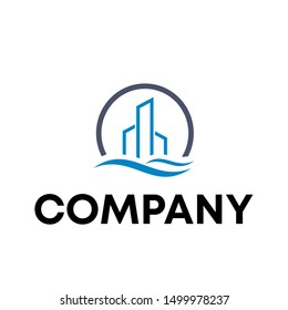 LOGO REAL ESTATE VECTOR SIGN HOTEL BUILDING TEMPLATE