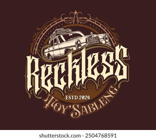 Logo Reckless Toys Sableng design concept vector for your emblem or clothing apparel