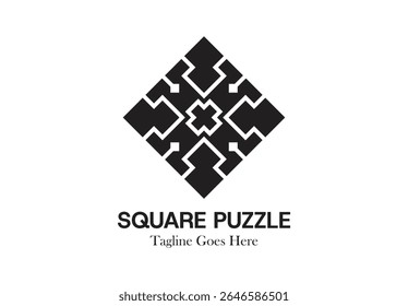 The logo is a rectangle consisting of small pieces of shapes