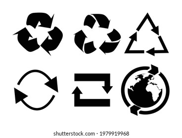 Logo Recycle Set vector Graphic