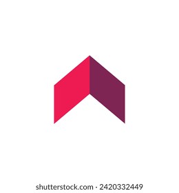 Logo red arrow design template element with blank background