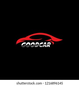 logo red car, sport car, vector  illustration