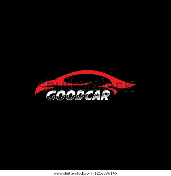 logo red car,\
sport car, vector \
illustration