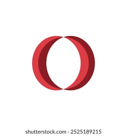 Logo red circle unique design with blank background
